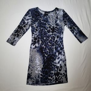 ASOS Petite blue animal print dress size 6